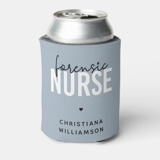 Custom Forensic Nurse | Geschenke für Kriminaltech Dosenkühler (Kanne Rückseite)