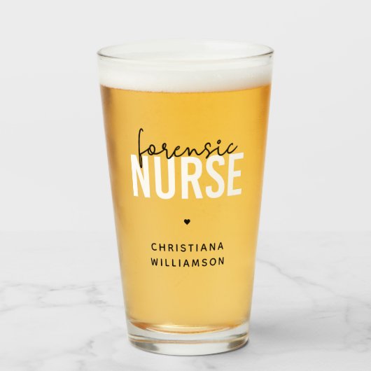 Custom Forensic Nurse | Geschenke für Kriminaltech Glas (Vorne (Gefüllt))