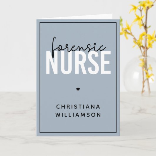 Custom Forensic Nurse | Geschenke für Kriminaltech Karte (Gelbe Blume)