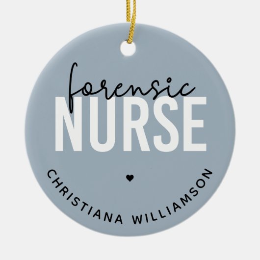 Custom Forensic Nurse | Geschenke für Kriminaltech Keramik Ornament (Vorne)
