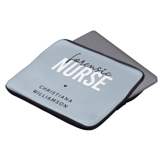 Custom Forensic Nurse | Geschenke für Kriminaltech Laptopschutzhülle (Vorne Oben)