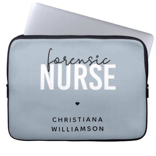 Custom Forensic Nurse | Geschenke für Kriminaltech Laptopschutzhülle (Vorderseite)