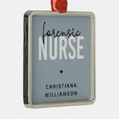 Custom Forensic Nurse | Geschenke für Kriminaltech Ornament Aus Metall (Rechts)