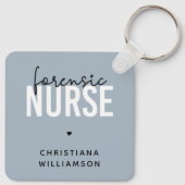 Custom Forensic Nurse | Geschenke für Kriminaltech Schlüsselanhänger (Rückseite)
