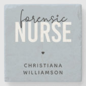 Custom Forensic Nurse | Geschenke für Kriminaltech Steinuntersetzer (Vorderseite)