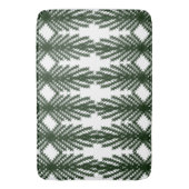 Custom Forest Green Pine Tree Abstract Pattern Badematte (Vorderseite Vertikal)