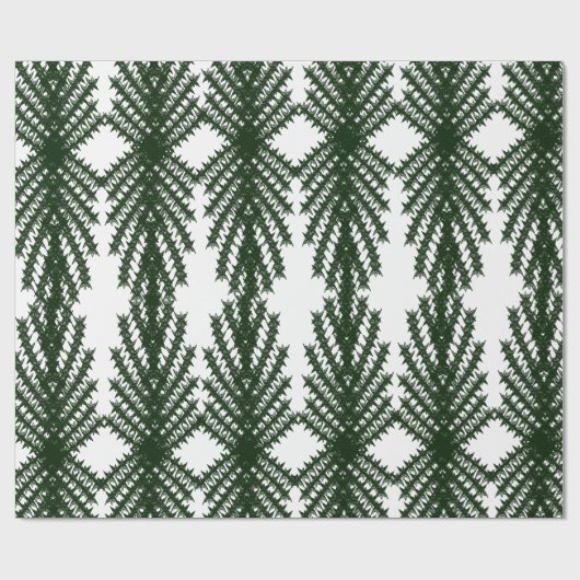 Custom Forest Green Pine Tree Abstract Pattern Geschenkpapier (Flach)