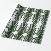 Custom Forest Green Pine Tree Abstract Pattern Geschenkpapier (Ungerollt)