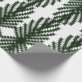 Custom Forest Green Pine Tree Abstract Pattern Geschenkpapier (Ecke)