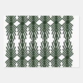 Custom Forest Green Pine Tree Abstract Pattern Geschenkpapier Set (Vorderseite 3)