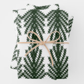Custom Forest Green Pine Tree Abstract Pattern Geschenkpapier Set (Beispiel)