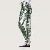 Custom Forest Green Pine Tree Abstract Pattern Leggings (Links)