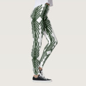 Custom Forest Green Pine Tree Abstract Pattern Leggings (Rechts)