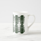Custom Forest Green Pine Tree Abstract Pattern Porzellantasse (Rechts)