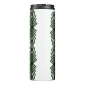 Custom Forest Green Pine Tree Abstract Pattern Thermosbecher (Rückseite)