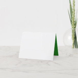 Custom Forest Green + Weiß geklappt Dankeschön Kar Dankeskarte