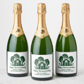Custom Forest Real Anwesen Company Marketing Schaumweinetikett (Flaschen)