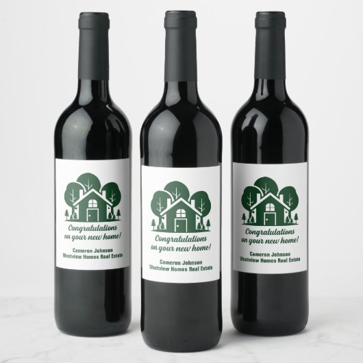 Custom Forest Real Anwesen Company Marketing Weinetikett (Flaschen)