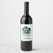 Custom Forest Real Anwesen Company Marketing Weinetikett (Vorderseite)
