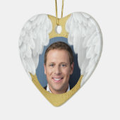 Custom Forever Angel Wings Foto Memorial Keramik Ornament (Links)