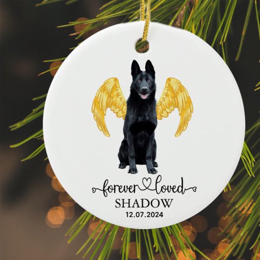 Custom Forever Love Dog Memorial Keramik Ornament