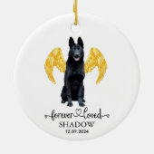Custom Forever Love Dog Memorial Keramik Ornament (Hinten)