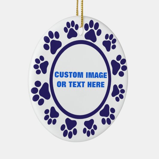 Custom Forever Loved Paw Print Ornament (Rechts)