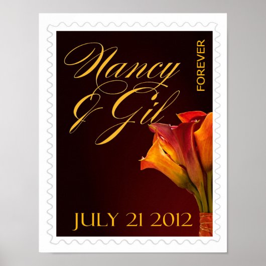 Custom Forever Poster für Hochzeiten (Vorne)