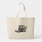 Custom Forklift Driver Tote Bag – Work Fuel Jumbo Stoffbeutel (Rückseite)