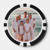 Custom Foto 100 Value Black Red Kariert Christmas Pokerchips (Vorderseite)