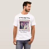 Custom Foto 10. Jahr Hochzeit Jubiläum Paar T-Shirt (Vorne ganz)