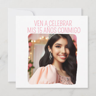 Custom Foto 15. Geburtstag Mis Quince Quinceañera Einladung