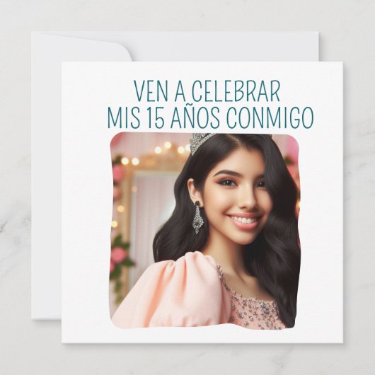 Custom Foto 15. Geburtstag Mis Quince Quinceañera Einladung (Vorderseite)
