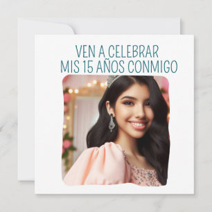 Custom Foto 15. Geburtstag Mis Quince Quinceañera Einladung