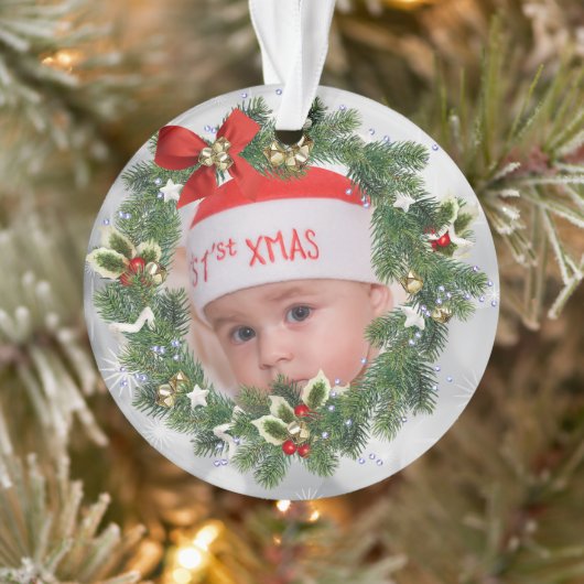 Custom Foto 1. Weihnachten Ornament (Baum)