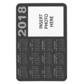 Custom Foto 2018 Calendar Magnet - Gray (Vertikal)