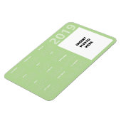 Custom Foto 2019 Calendar Magnet - Blassgrün (Linke Seite)