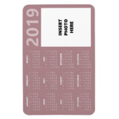 Custom Foto 2019 Calendar Magnet - Dusty Rose (Vertikal)