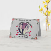 Custom Foto 25. Hochzeitstag Gruß Karte (Gelbe Blume)