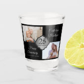 Custom Foto 25-jähriges Shot Glass Schnapsglas (Vorderseite)