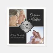 Custom Foto 25. Jubiläum Napkins Serviette (Vorderseite)