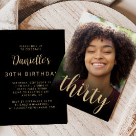 Custom Foto 30. Geburtstag Party Einladung