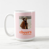 Custom Foto 40. Geburtstag jubelt rosa Aprikose Kaffeetasse (Links)