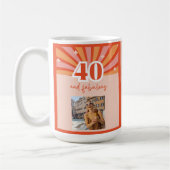 Custom Foto 40 und fabelhaft - Retro helle Pfirsic Kaffeetasse (Links)