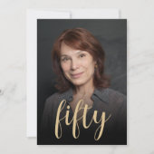 Custom Foto 50. Geburtstagsparty Einladung (Vorderseite)