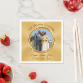 Custom Foto 50 Jahre Jubiläum Getränke Napkins Serviette (Beispiel)