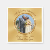 Custom Foto 50 Jahre Jubiläum Getränke Napkins Serviette (Vorderseite)