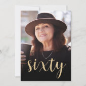 Custom Foto 60. Geburtstagsparty Einladung (Vorderseite)