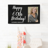 Custom Foto 60. Meilenstein Black Birthday Banner (Insitu)