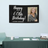 Custom Foto 60. Meilenstein Black Birthday Banner (Messeveranstaltung)